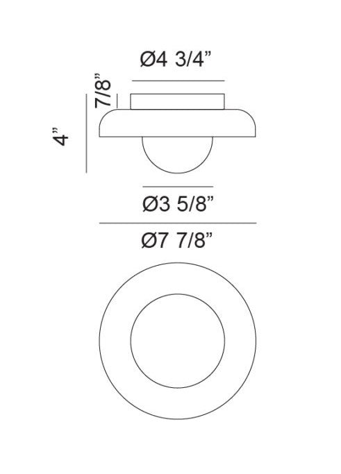 Plafonnier Creston 7 7/8''
