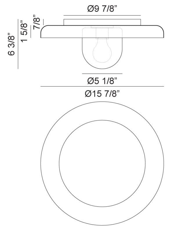 Plafonnier Creston 15 7/8''