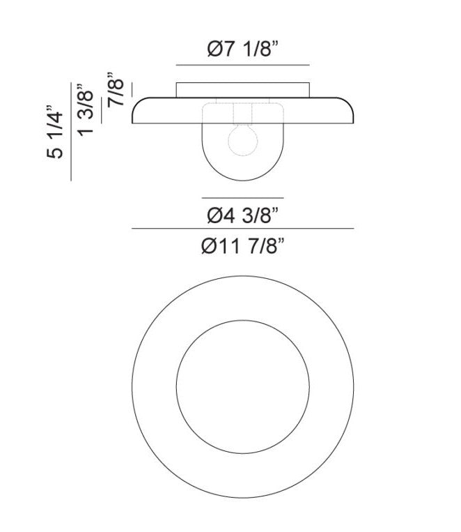 Plafonnier Creston 11 7/8''