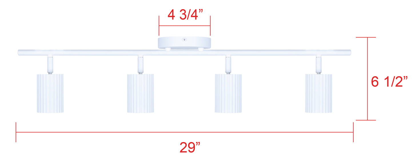 Lumière quadruple sur rail Rexton