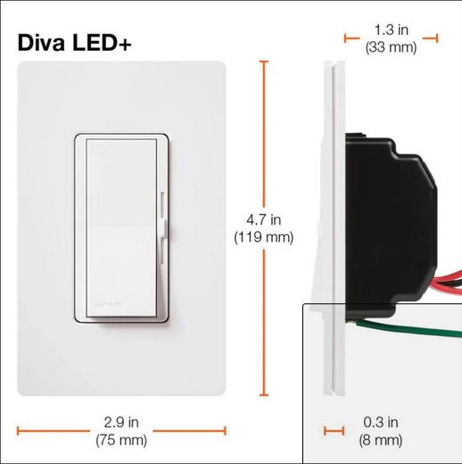 DIVA Gradateur Blanc - DVCL-153PH-W LUTRON