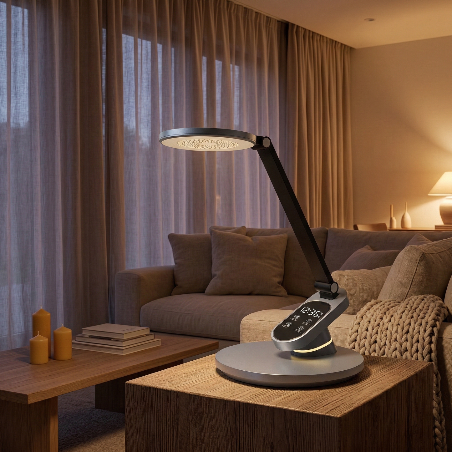 Lampe de table Dainolite — TND-1710LEDT-MGRY