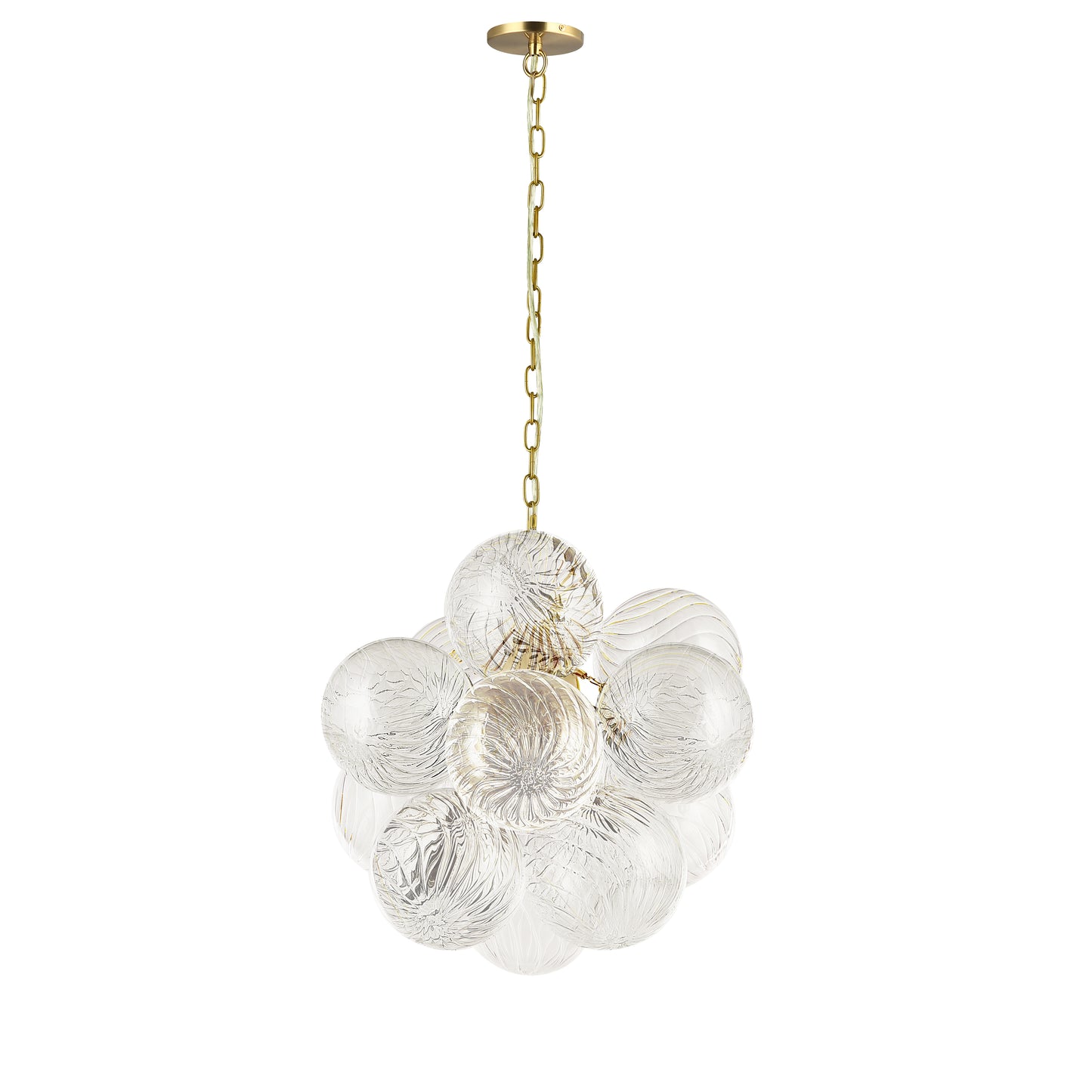 Suspension Charlize 3 lumières - Laiton vieilli
