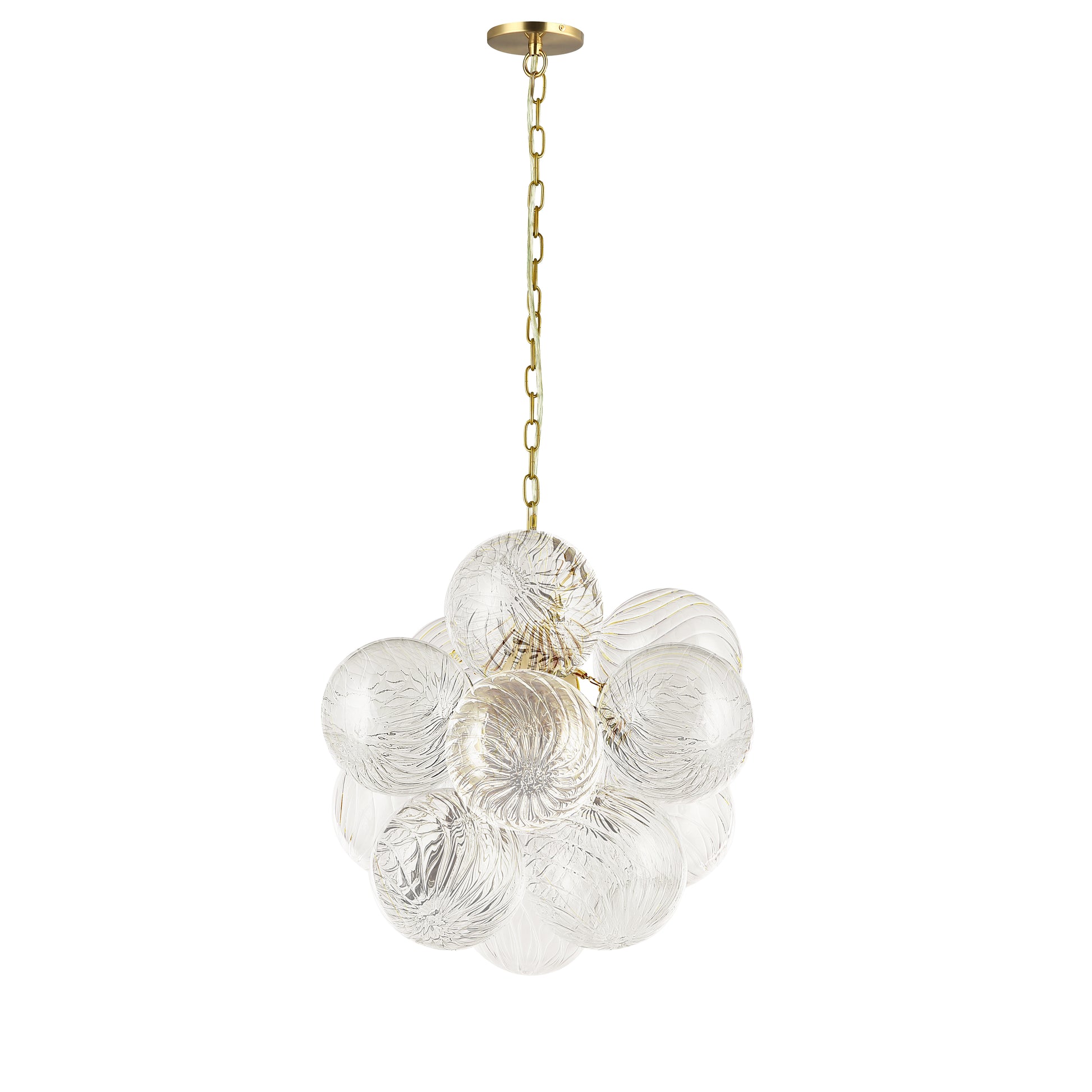Suspension Charlize 3 lumières - Laiton vieilli