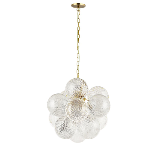 Suspension Charlize 3 lumières - Laiton vieilli