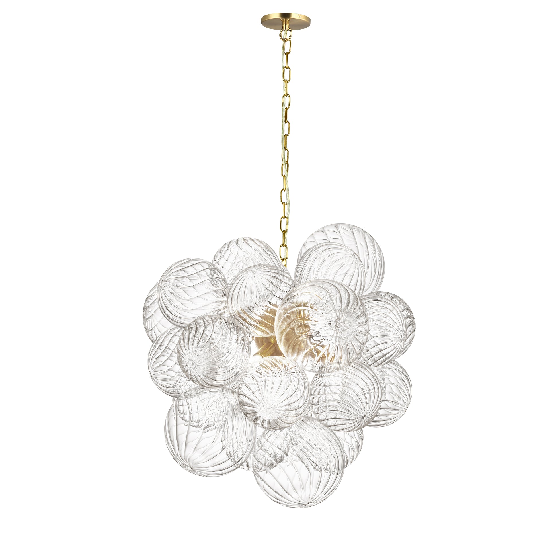 Suspension Charlize 6 lumières - Laiton vieilli