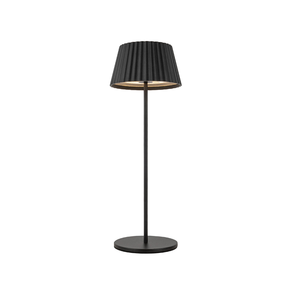 Lampe de table Dario rechargeable 14 po — Noir