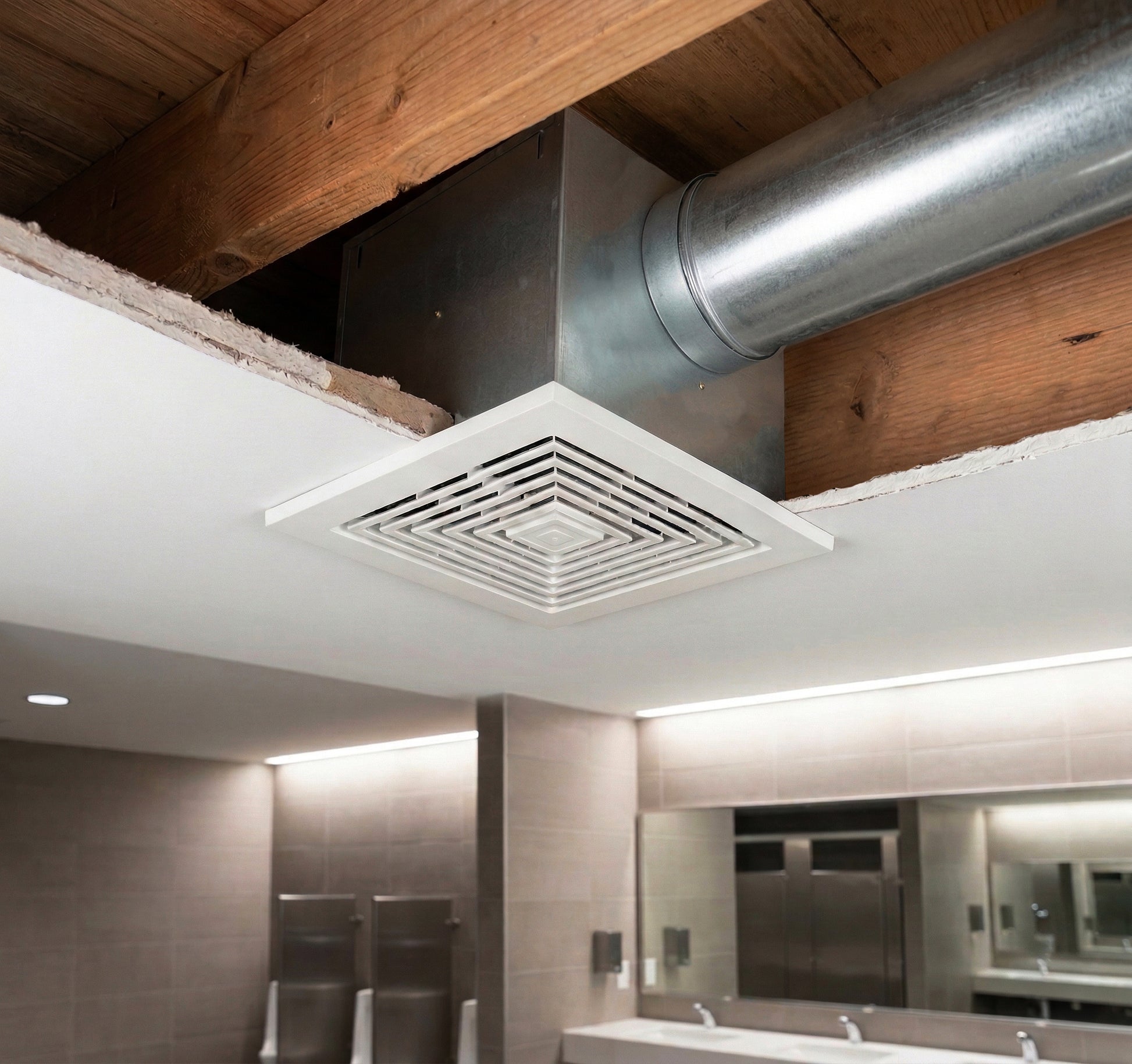 Luminaire Commercial Ceiling Box Exhaust Fan 150 Cfm With Ec Variable Speed Motor And Speed Control